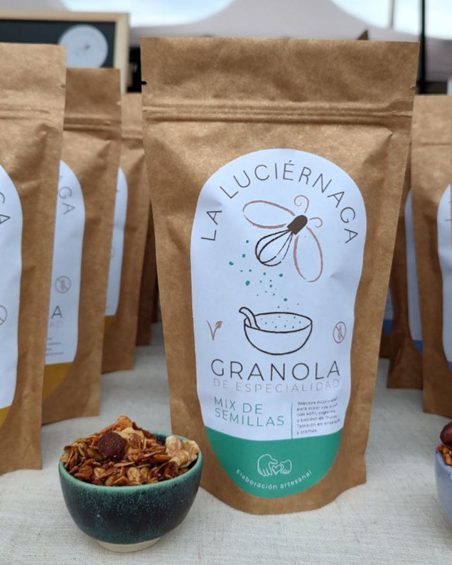 PAQUETE DE GRANOLA DE SEMILLAS SIN GLUTEN Y VEGANA