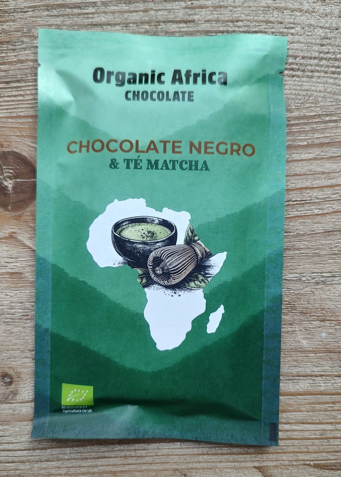 TABLETA DE CHOCOLATE ORGANIC AFRICA SABOR TE MATCHA