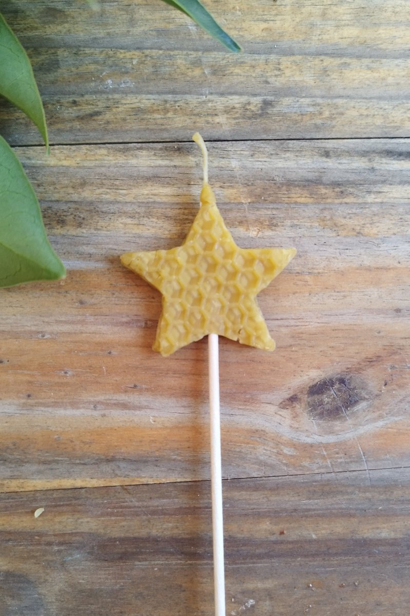 vela de cumpleaños con forma de estrella
