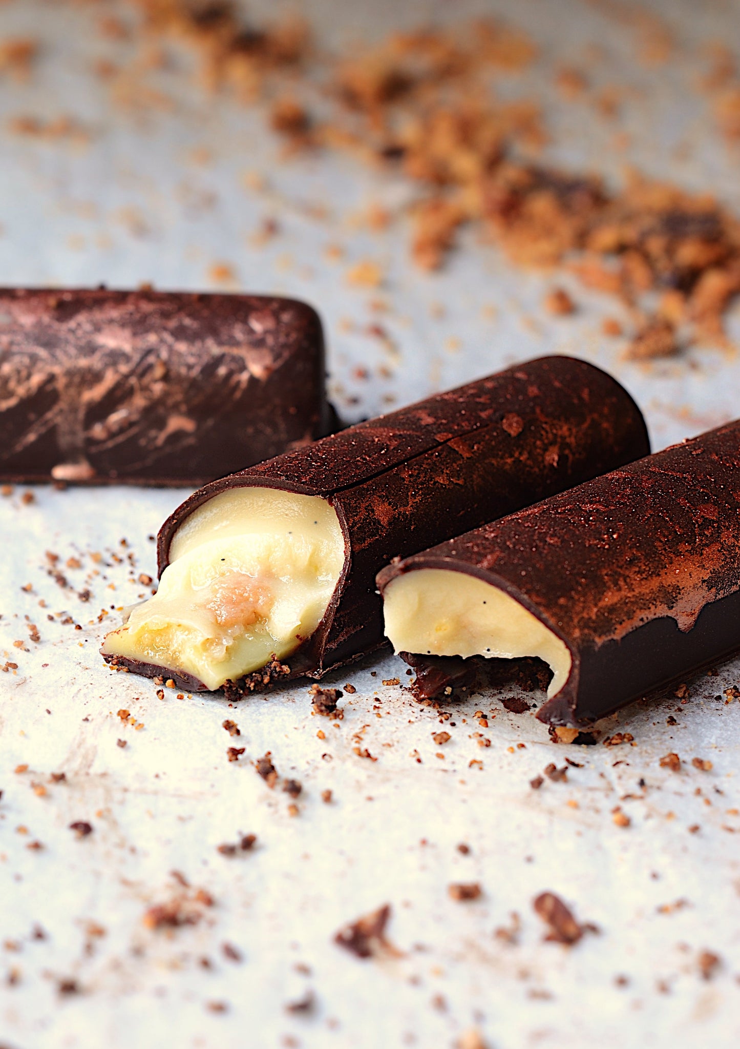 Turron vegano y sin gluten relleno de limón y aceite de oliva