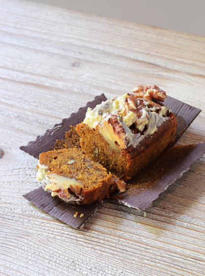 Carrot Cake vegano y sin gluten en formato individual.