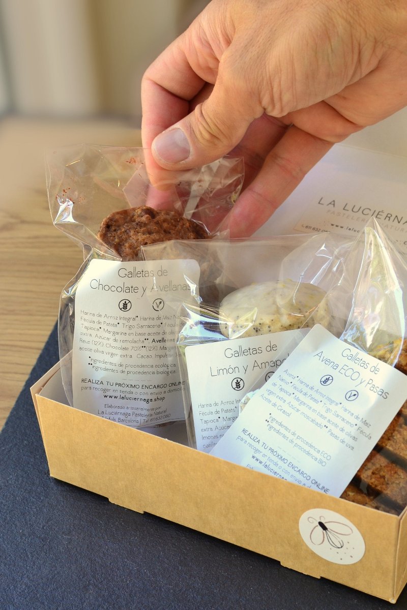 Galletas Sin GLuten y Veganas en sobres individuales