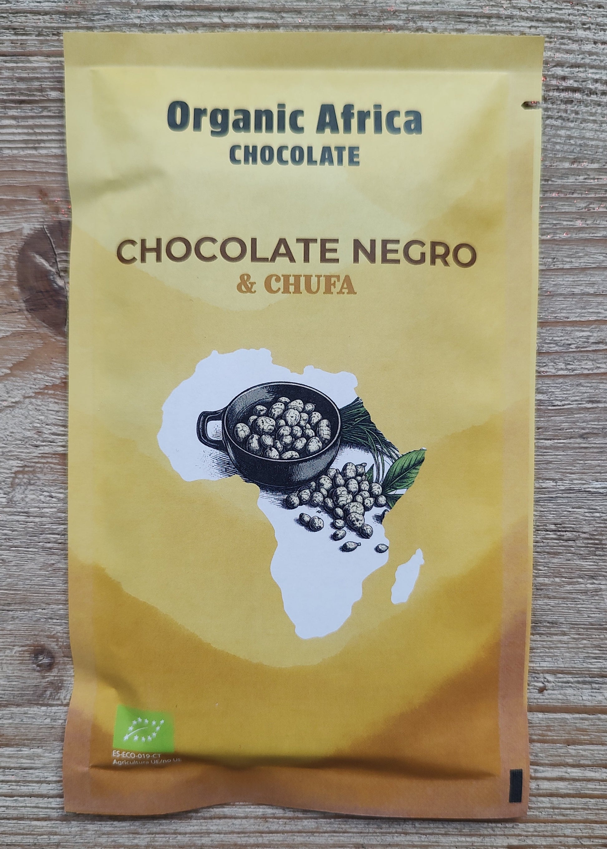 TABLETA DE CHOCOLATE ORGANIC AFRICA SABOR CHUFA