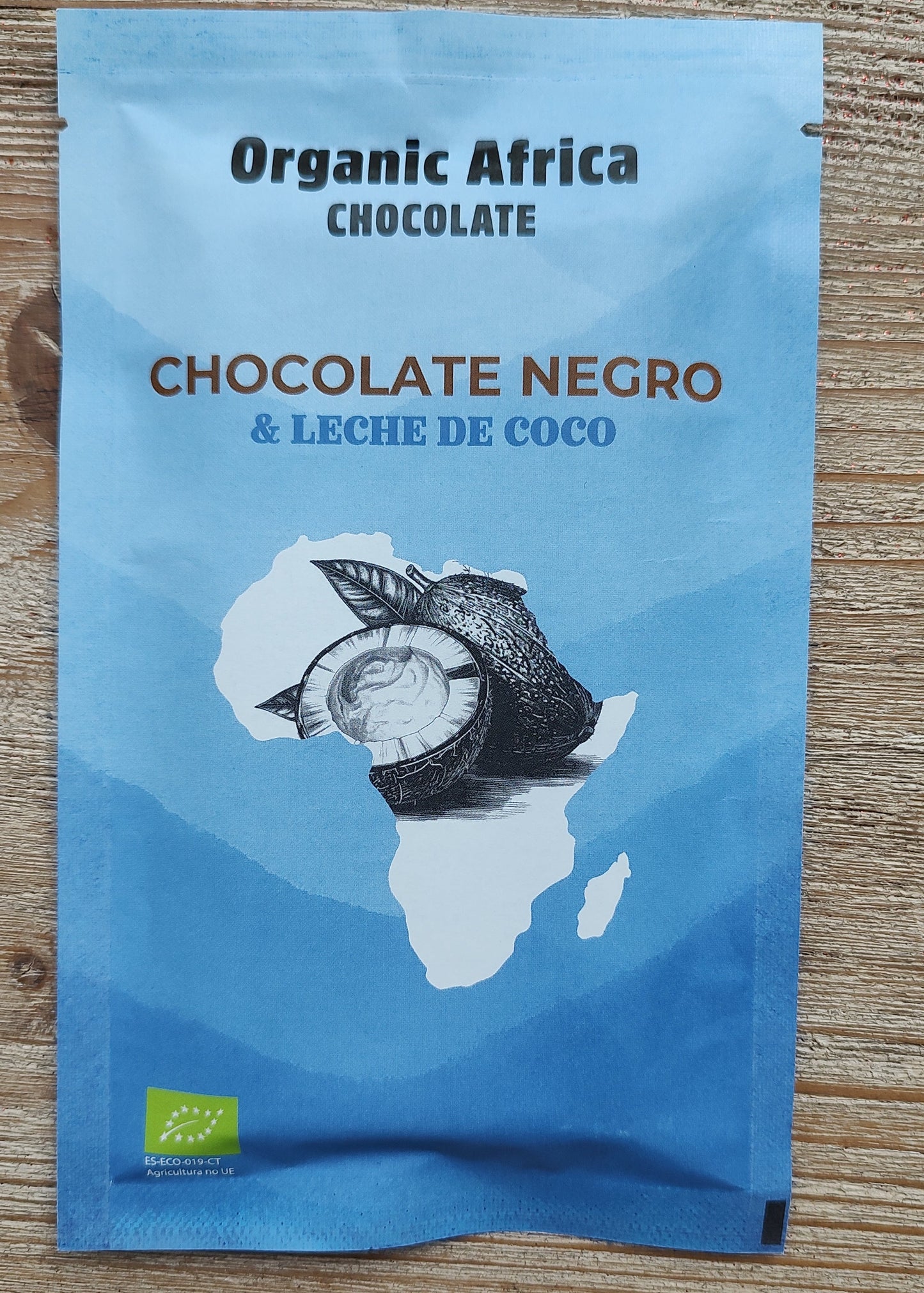 TABLETA DE CHOCOLATE ORGANIC AFRICA SABOR LECHE DE COCO