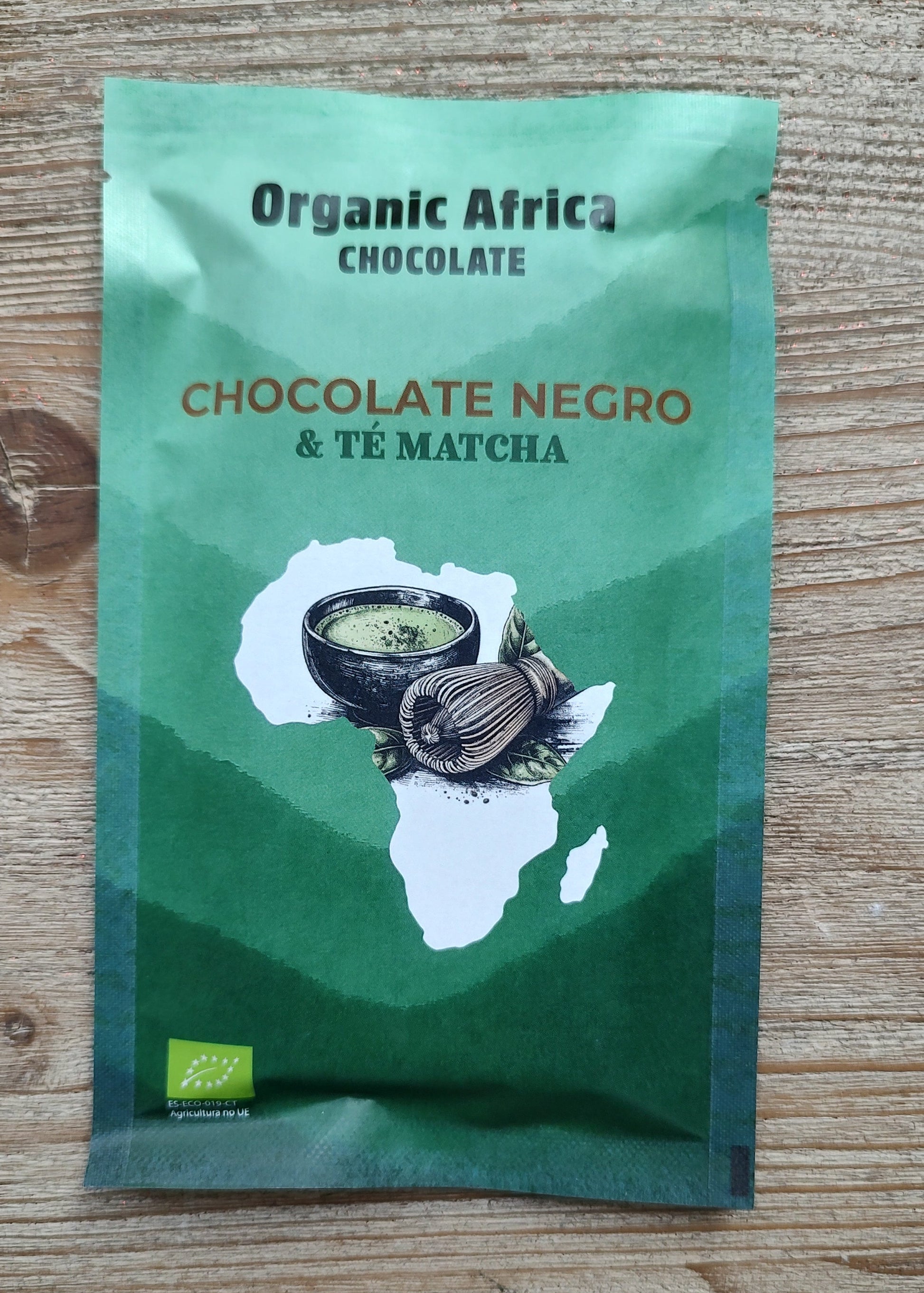 TABLETA DE CHOCOLATE ORGANIC AFRICA SABOR TE MATCHA