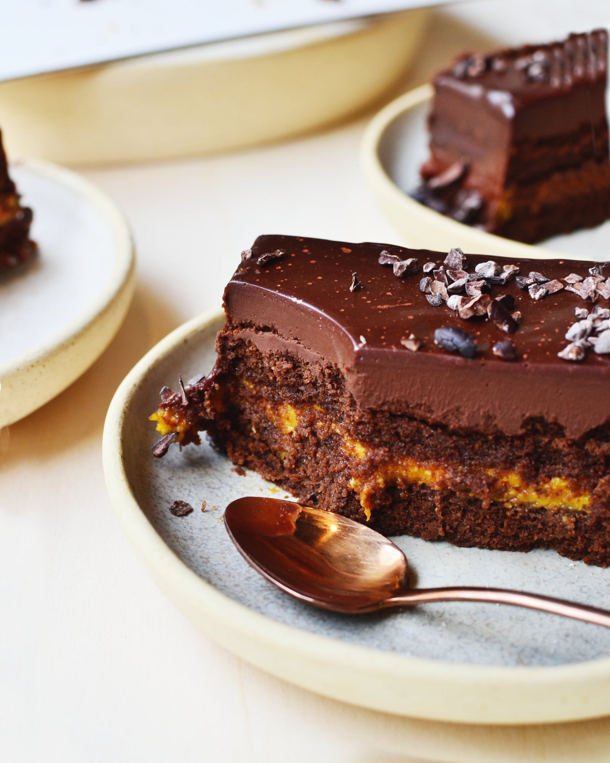 Pastel Sacher sin gluten y vegano