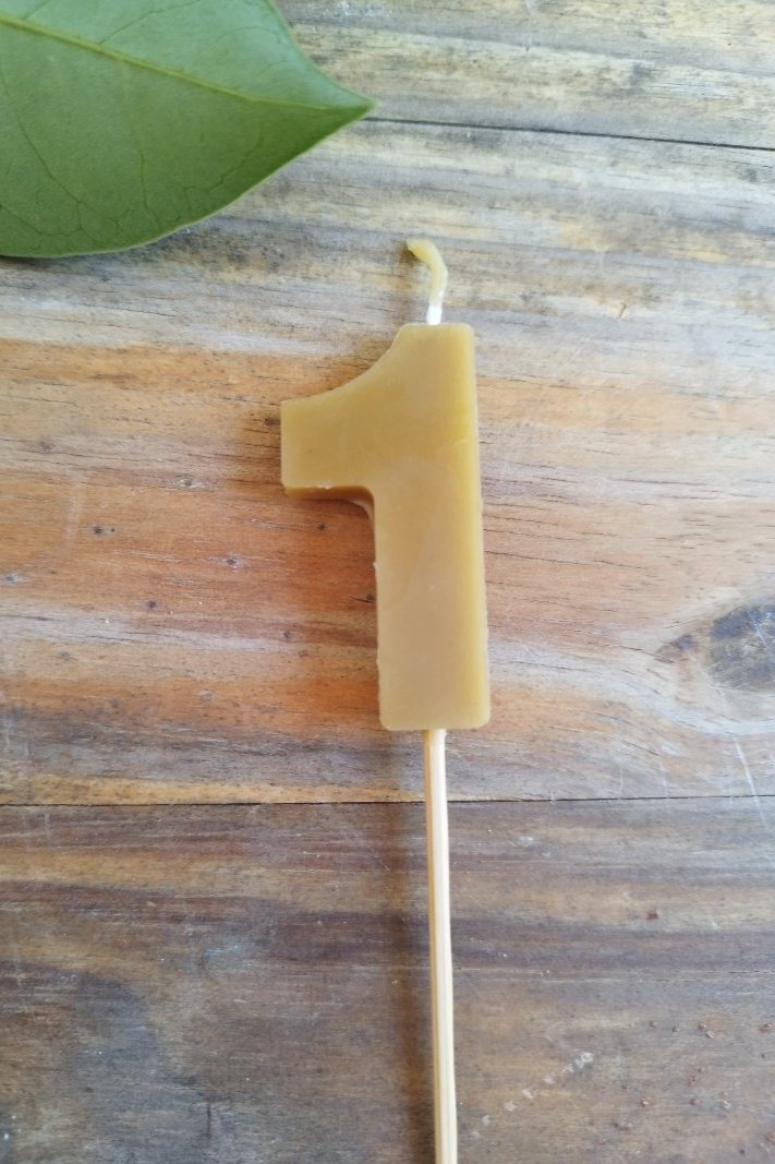 Velas naturales para pasteles de cera de abeja