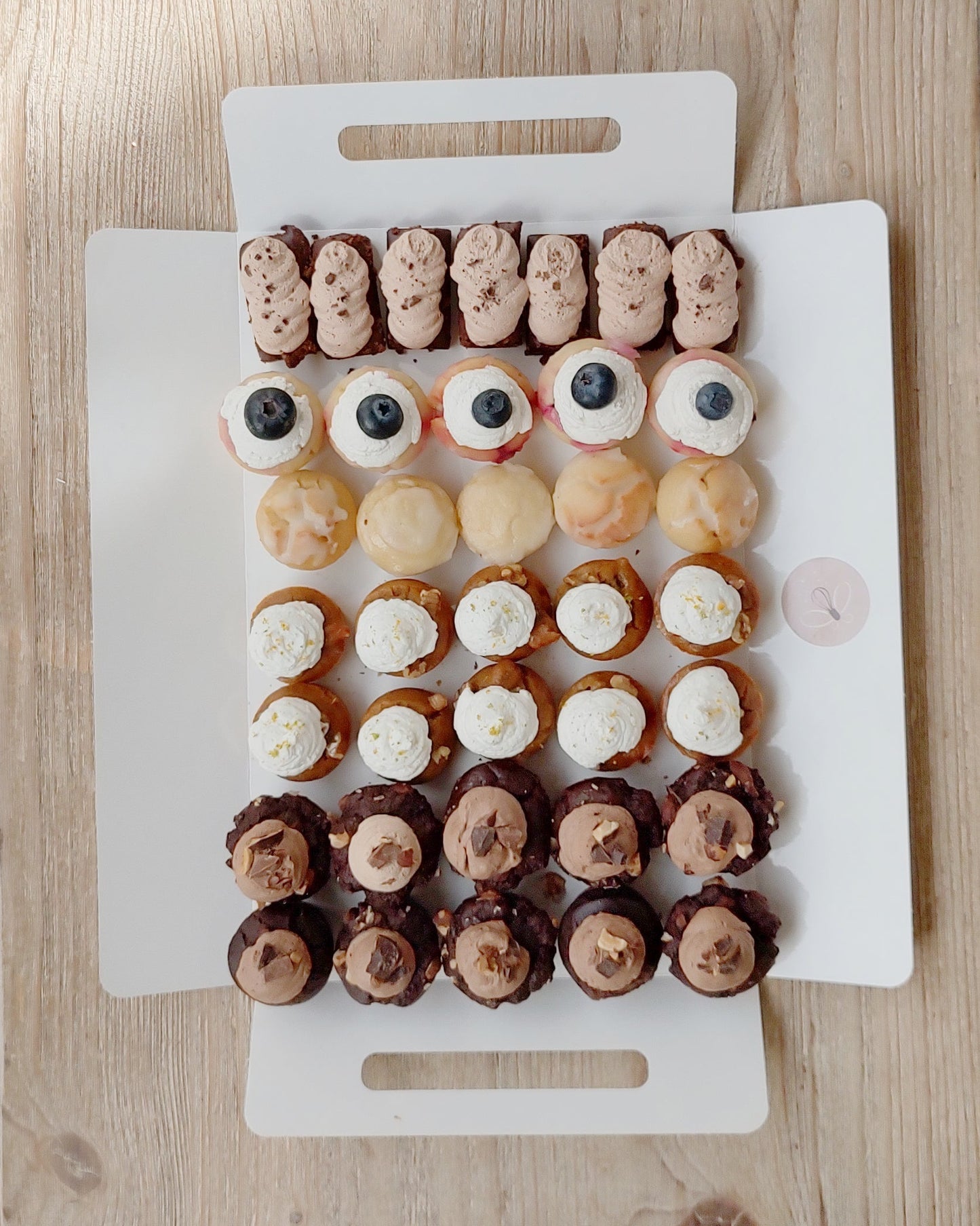 37 piezas de canapes surtido sin gluten y veganos sin leche y sin huevo