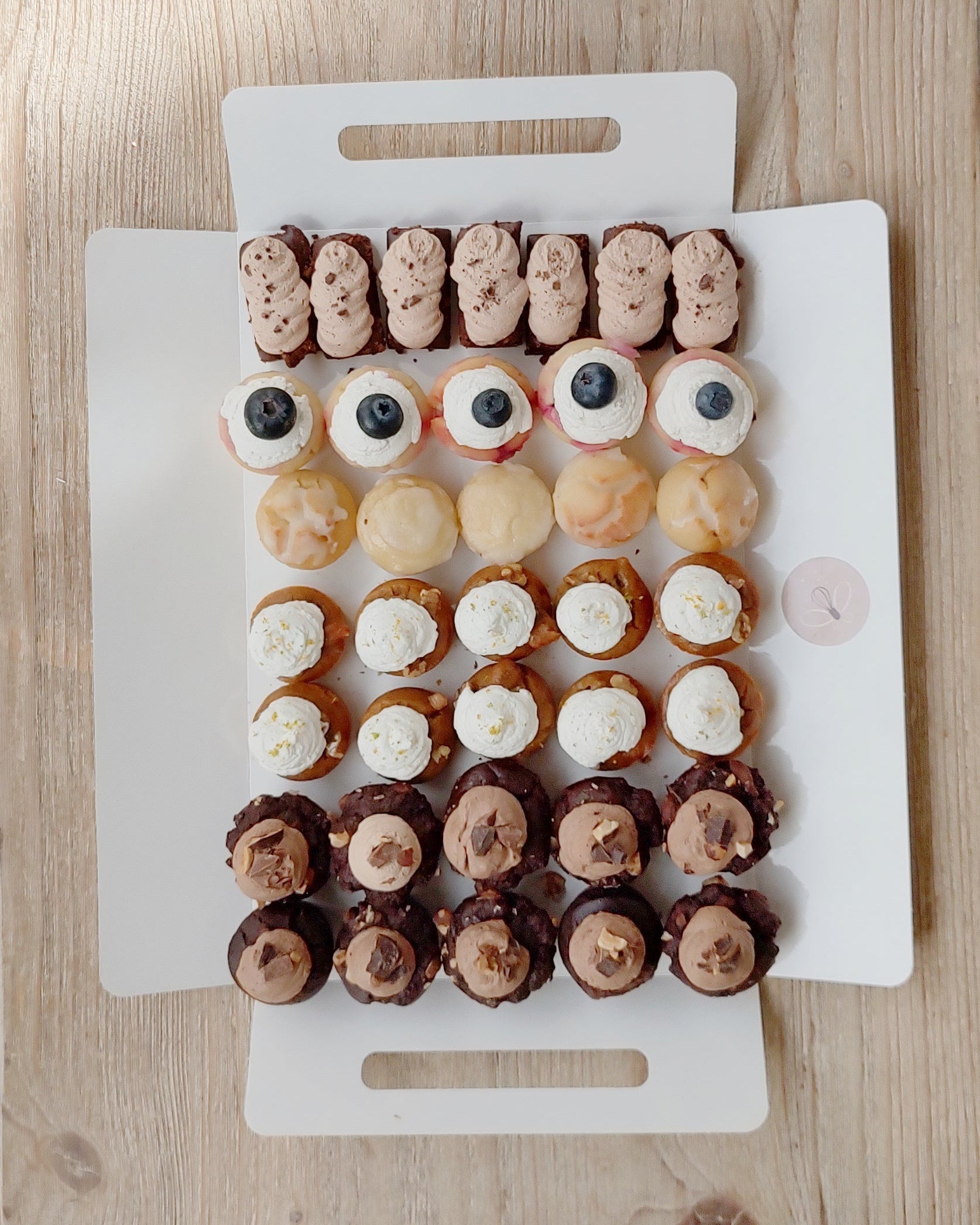 37 piezas de canapes surtido sin gluten y veganos sin leche y sin huevo