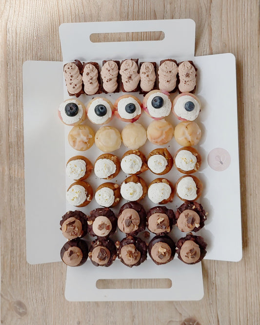 37 piezas de canapes surtido sin gluten y veganos sin leche y sin huevo
