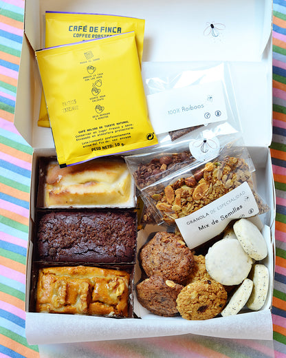 cesta desayuno sin gluten y vegana para 2