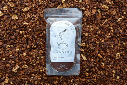 Granola de especialidad de chocolate 80% sin gluten y vegana