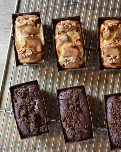 Plumcakes miniatura sin gluten y veganos