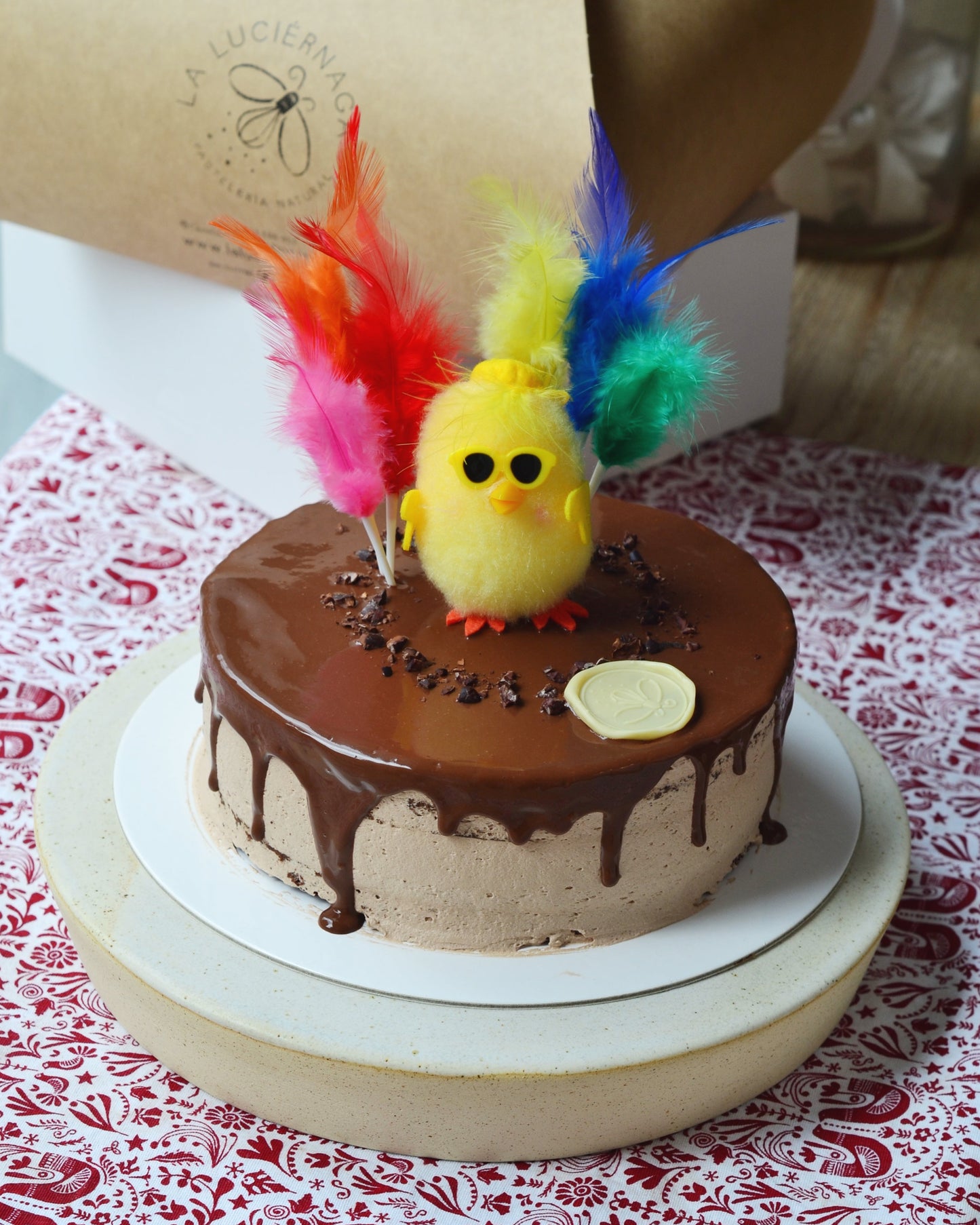 Pastel Mona de Pascua Sin Azucar para Diabéticos Sin Gluten y Vegana sabor Chocolate
