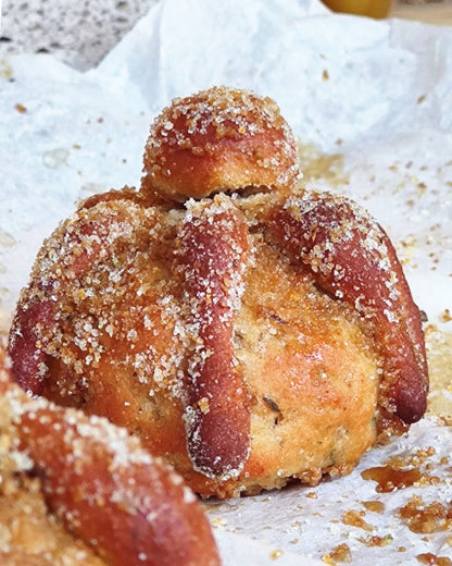 pan de muerto sin gluten, sin leche, sin huevo.