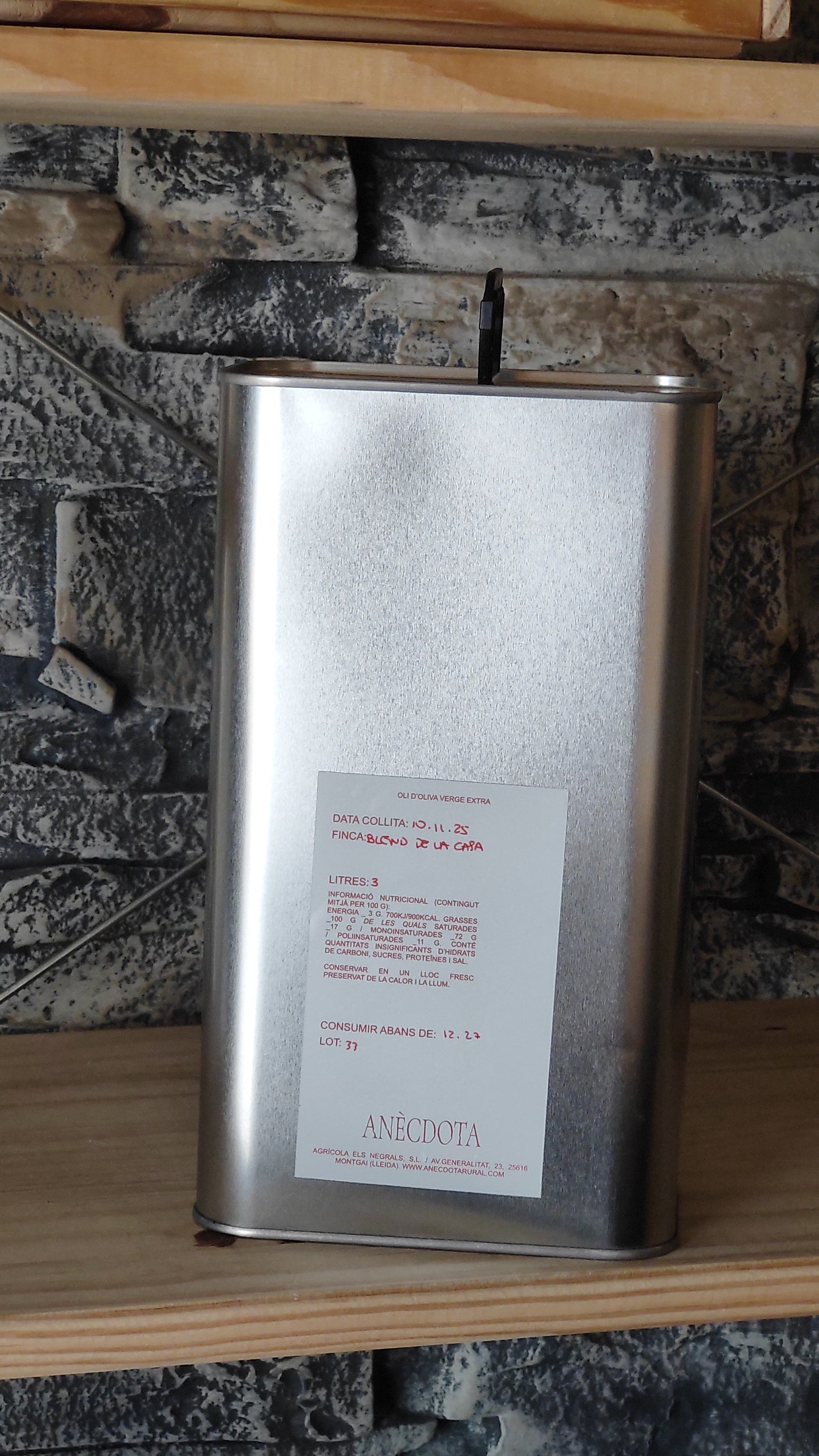 Aceite de Oliva Virgen Extra Primer Prensado en Frío Anécdota Rural