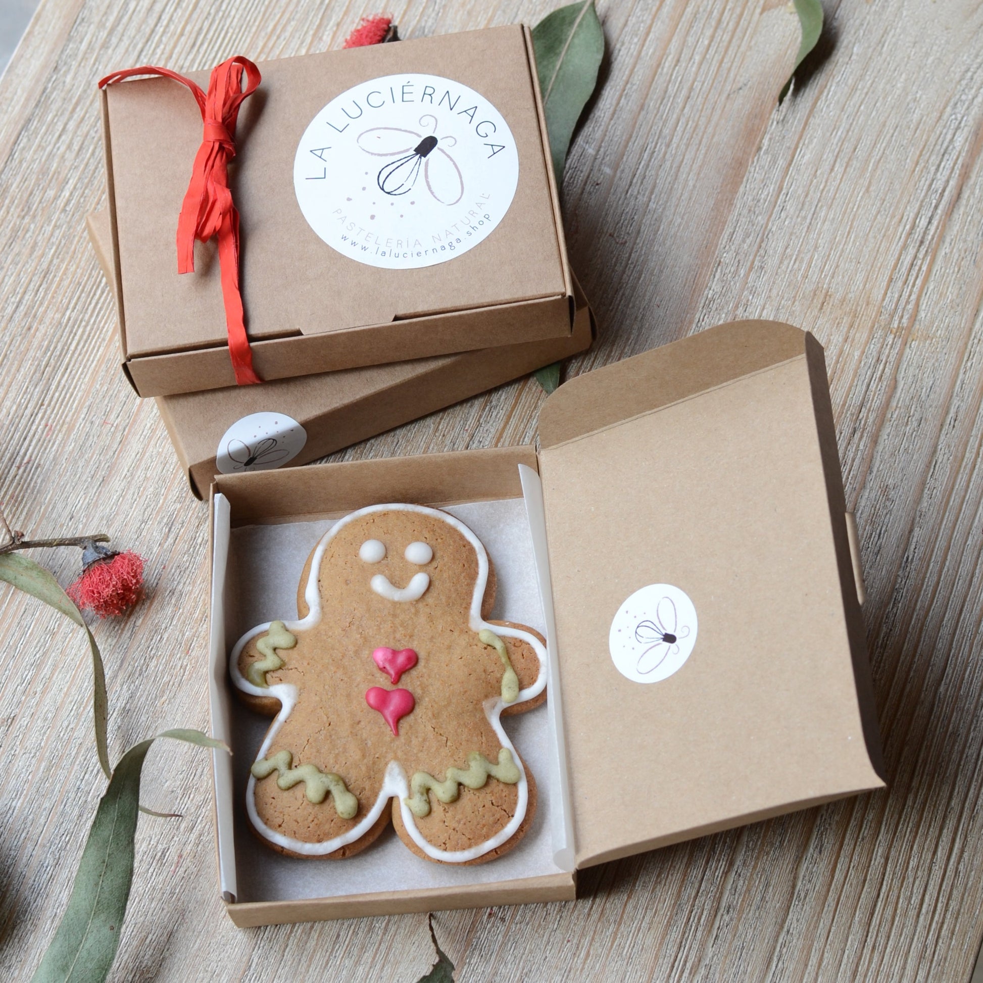 Gingerman Cookie para regalar sin gluten y vegano.