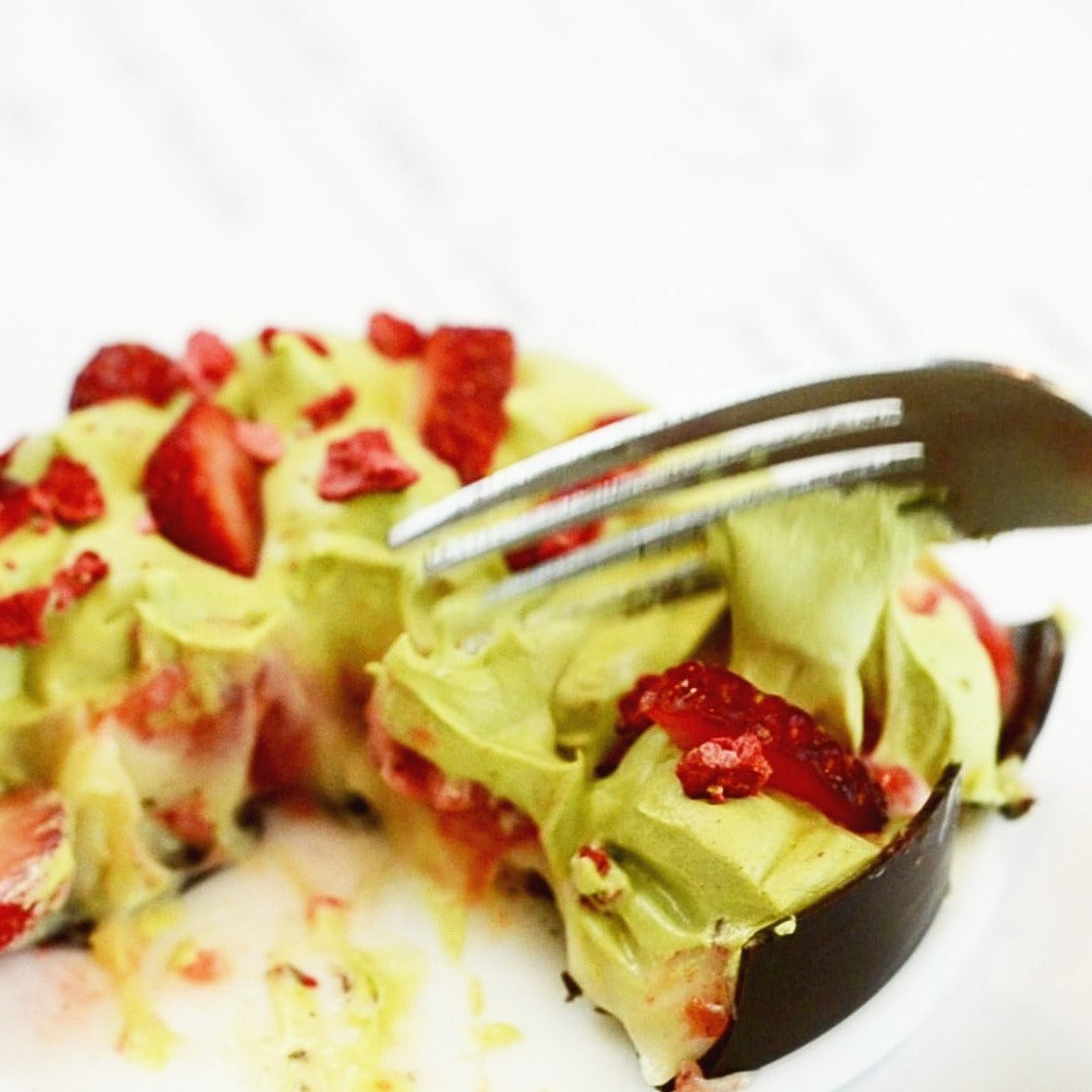 Postre Sin Gluten, Sin Huevos, Sin Lactosa, de Té verde Matcha y Fersas